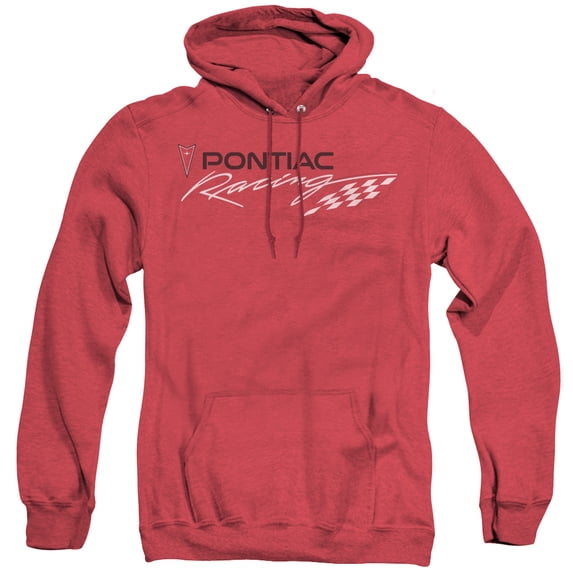 Pontiac Red Pontiac Racing Adult Heather Hoodie Sweatshirt Red