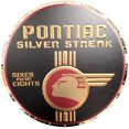 thumbnail image 1 of Pontiac Silver Streak Stainless Steel Wall Hanging Sign - Red/Black/Chrome : 22" x 22", 1 of 3