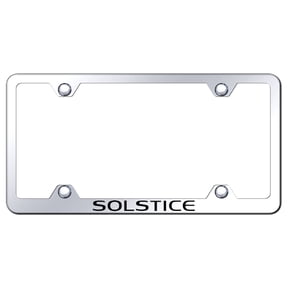 Pontiac Solstice Laser Etched Logo Wide Body License Plate Frame (Chrome)