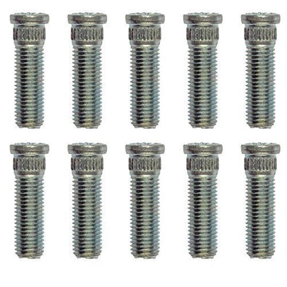 For Pontiac Torrent 2006 Serrated Wheel Stud | Front/Rear - M12-1.50 | 12.73mm Knurl | 41.5mm Length | Silver | Steel | Replacement For 09 595 178, 21011114