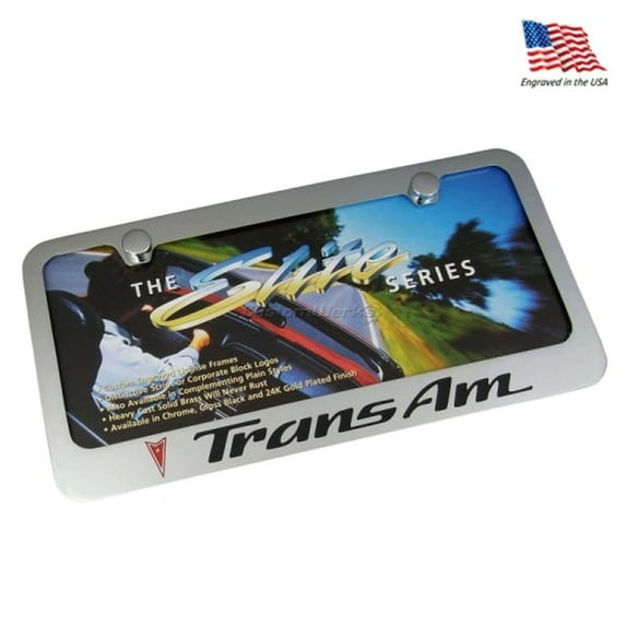 Pontiac Trans Am Chrome Metal License Plate Frame