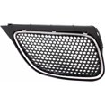 thumbnail image 1 of For Pontiac Vibe 2005 2006 2007 2008 Grille Passenger Side | Upper | Made of Plastic | Matte Dark Gray w/ Chrome Molding | Replacement For GM1200651 | 88973370, 1 of 6