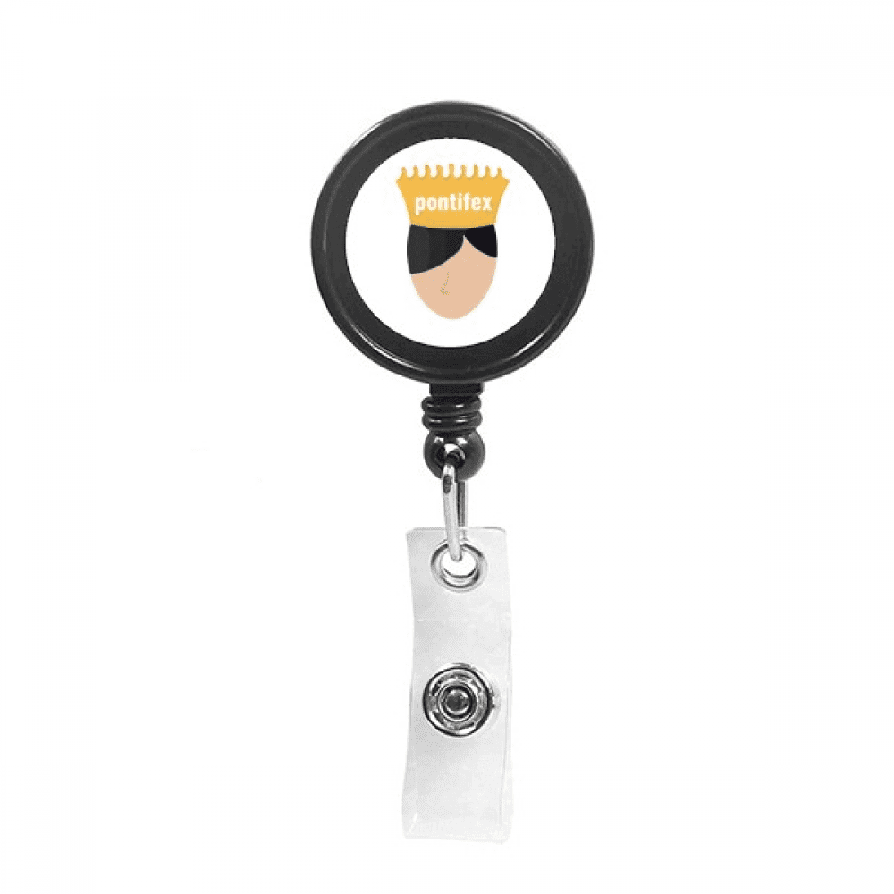 Pontifex Sanctus Kingpriest Clergy Retractable Keychain Badge Holder ID Badge