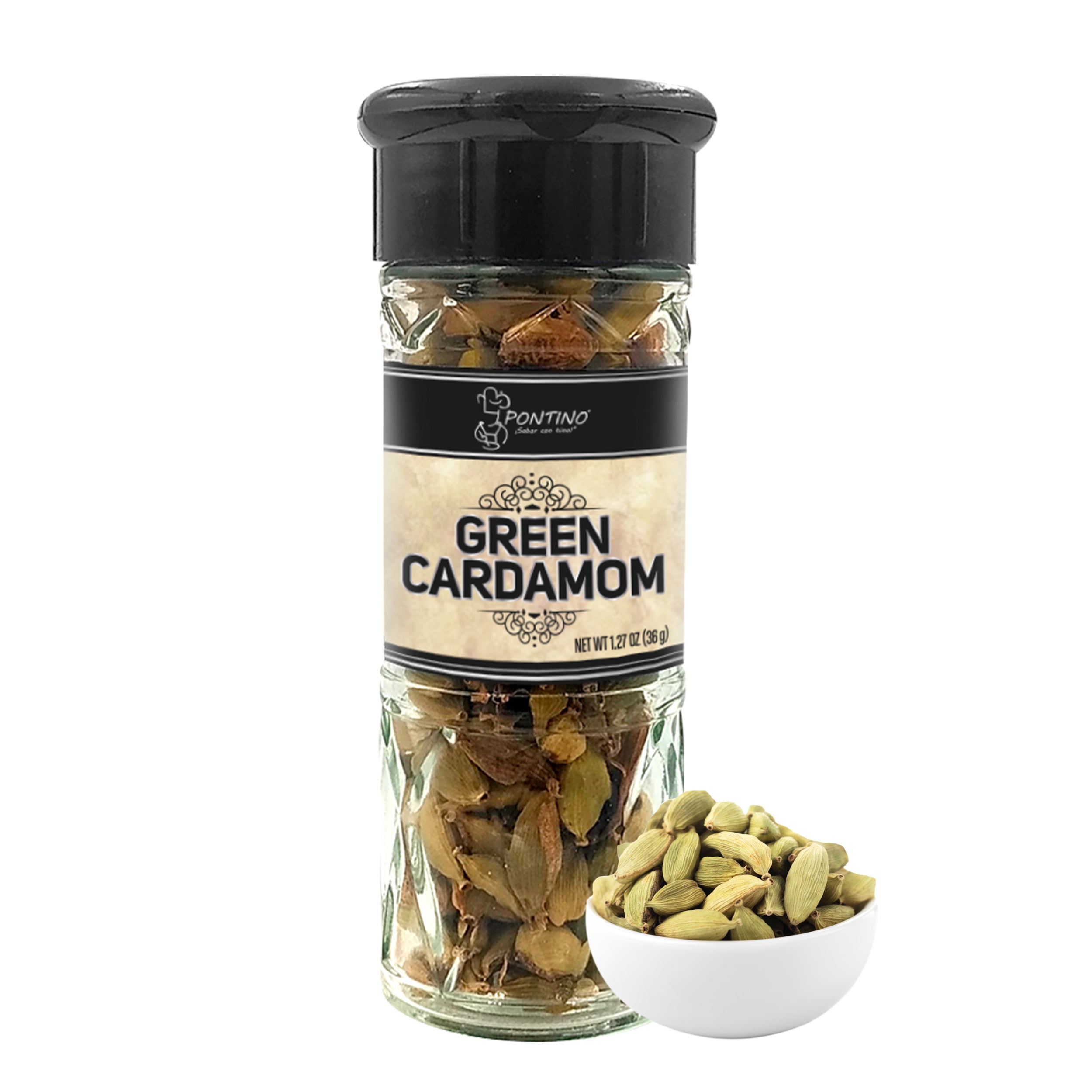 Pontino Green Cardamom Pods - Aromatic & Warm - Natural Cardamom Spice ...