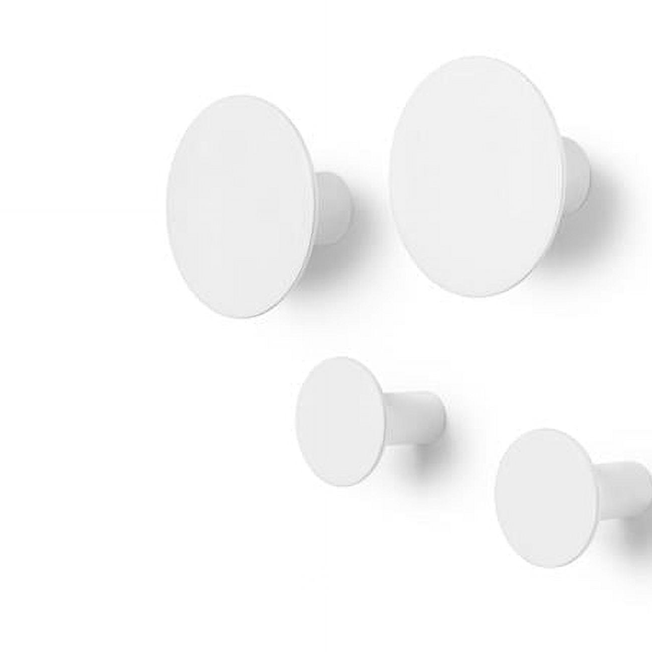 Lily White Polystone Wall Hooks Set of 4