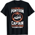 thumbnail image 1 of Pontoon Boat Captain Boating T-Shirt, 1 of 5