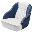 thumbnail image 1 of Pontoon Boat Captain Bucket Seat – Ergonomic Marine-Grade Vinyl, High-Density Compression Foam, UV Resistant, Folding Backrest, Durable Frame – Easy Install, 1 of 7