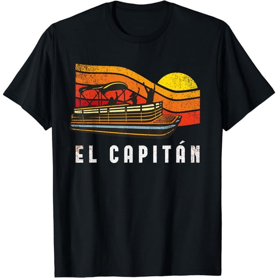 Pontoon Boat Captain TShirt El Capitan T-Shirt