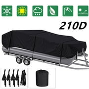 Pontoon Boat Cover 17-20FT Heavy Duty Trailerable Waterproof Rain Snow Dust Resistant Boat Cover