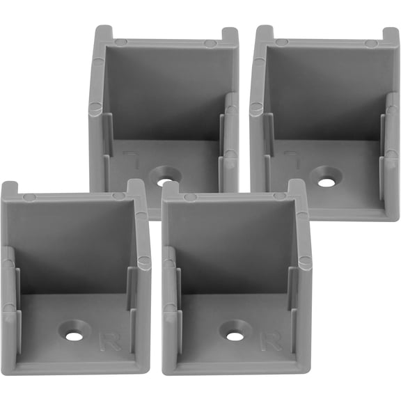 Pontoon Boat Gate Door Stop Hinge Set, Left & Right Anti-Rattle Door Stopper for 1-1/4 Square Tubing, Hand Marine Door Stopper Latch, Injection Molded Boat Door Hinge Parts, 4 Pcs