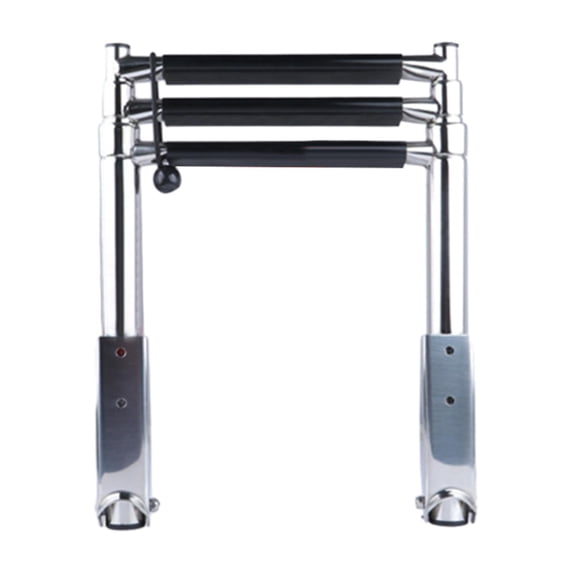 Pontoon Boat Ladder Extendable Ladder Equipment Non Slip Assist Boarding Ladder Folding Ladder for Speedboat, Pontoon Boat 3 Steps