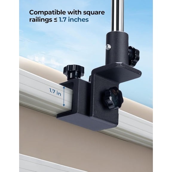 Pontoon Boat Mirror Rear View with Telescoping Pole