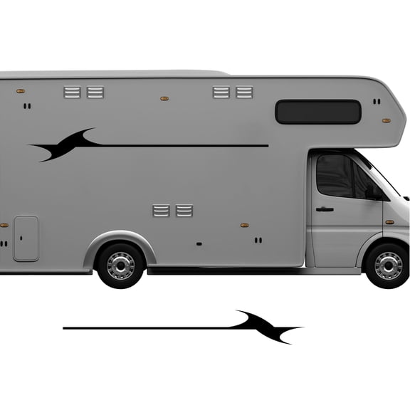 Pontoon Boat RV Stripes and Graphics Large Replacement Trailer Decals Set CB70