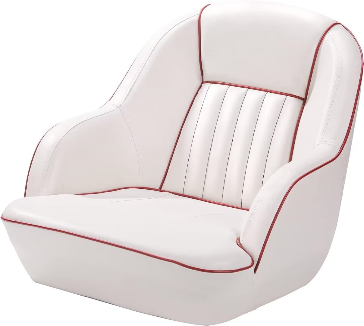 Pontoon Boat Seat Captains Bucket Boat Seat,white Red - Walmart.com