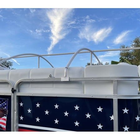Pontoon Boat Solutions, 22'-26' Pontoon Boat Canvas Solution with 6” Rise.