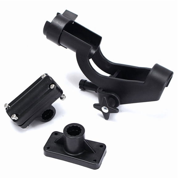 Pontoon Boat Square Rail Rod Holder /Adjustable fishing rod bracket, boat canoe track installation- Not Drilling Required