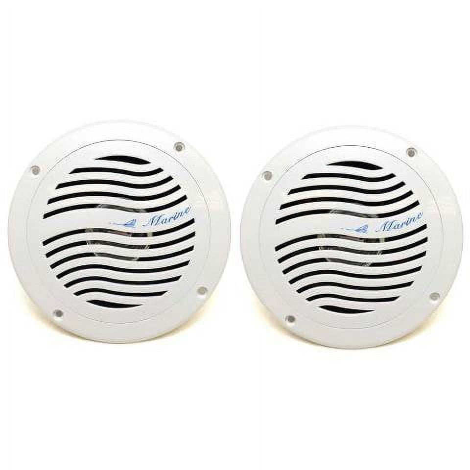 Pontoon Boat Stereo Speaker Marine 25 Watt 5 Inch White (Pair