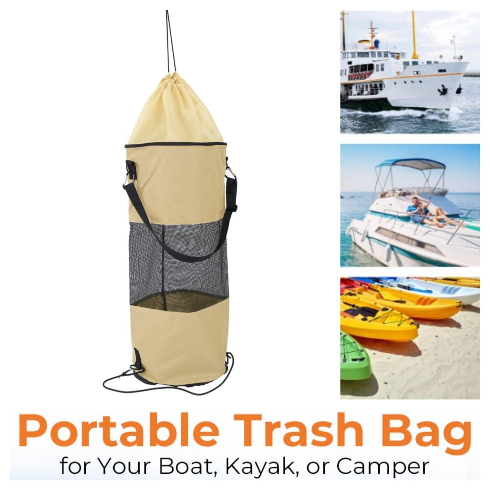 Pontoon Boat Trash Can Portable Garbage Bag for Boat Reusable Boat Trash Bag for Kayaks RV