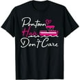 thumbnail image 1 of Pontoon Captain Boating Pontoon Hair Don't Care T-Shirt, 1 of 4