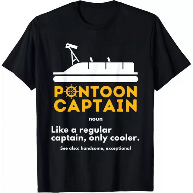 Pontoon Captain Definition Funny Boat Pontooning Unisex TShirt