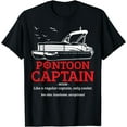 thumbnail image 1 of Pontoon Captain Definition Funny Pontoon Boat Boating Gift T-Shirt Black X-Large, 1 of 4