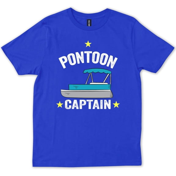 Pontoon Captain Pontoon Boat Boating Summer Lake Time Party Retro T-Shirt, Vintage T-Shirt - All Sizes S-5Xl, Gategoo