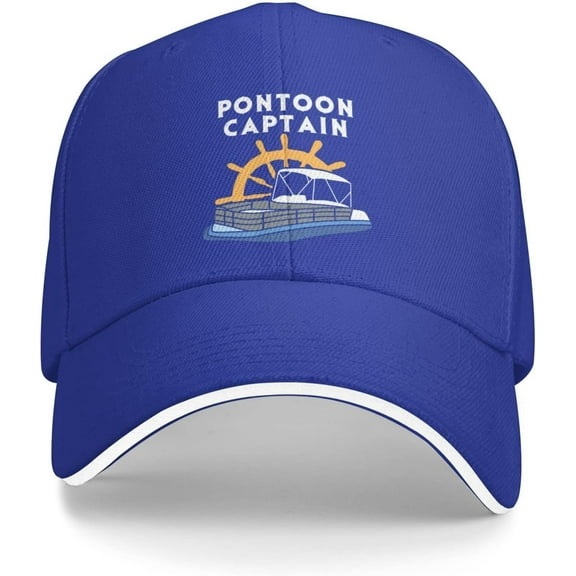 Pontoon Captain - Pontoon Boat - Pontooning Party Baseball Cap Gifts Men Trucker Hat Women Sun Hat Dad Cap Black