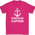 thumbnail image 1 of Pontoon Captain T-Shirt Funny Boat Lake Vacation Weekend Tee - Pink, XL, 1 of 1