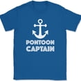thumbnail image 1 of Pontoon Captain T-Shirt Funny Boat Lake Vacation Weekend Tee - Royal Blue, XL, 1 of 1