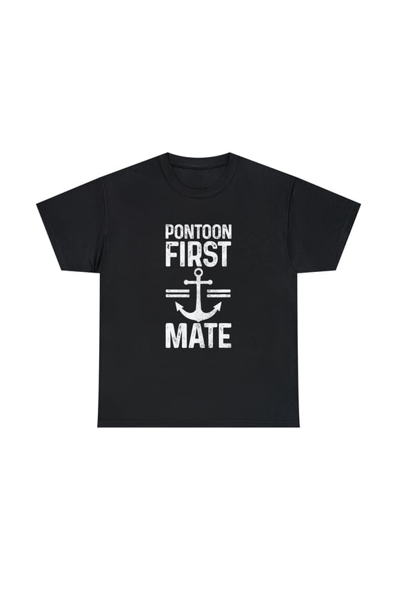 Pontoon First Mate Captain Funny Pontoon Boating T-Shirt