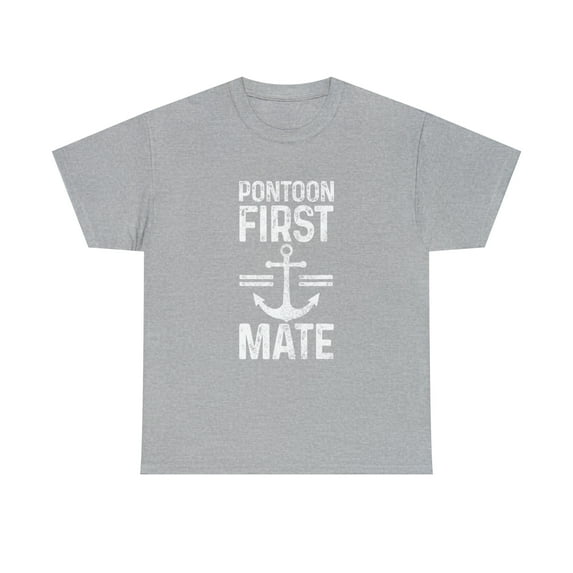 Pontoon First Mate Captain Funny Pontoon Boating T-Shirt
