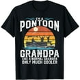 thumbnail image 1 of Pontoon Grandpa Captain Retro Funny Boating Fathers Day Gift T-Shirt, 1 of 4