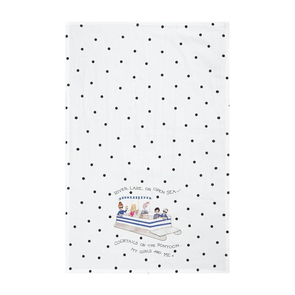Pontoon Party W/Peeps Printed Flour Sack Kitchen Towel