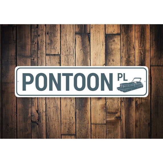 Pontons Store Sign Pontoon Place Sign Custom Pontoon Sign Pontoon Boat Sign Lake House ...