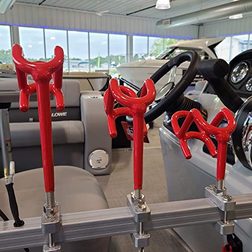 Pontoon Rod Holder Base fits 11/4" Square Rails and 1/2" 13 Thread