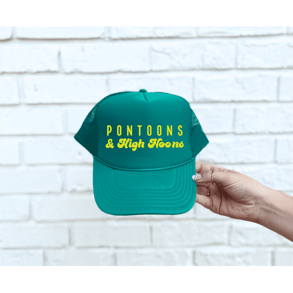 Southern Attitude Designs Pontoons & High Noons Jade Unisex Foam Trucker Hat