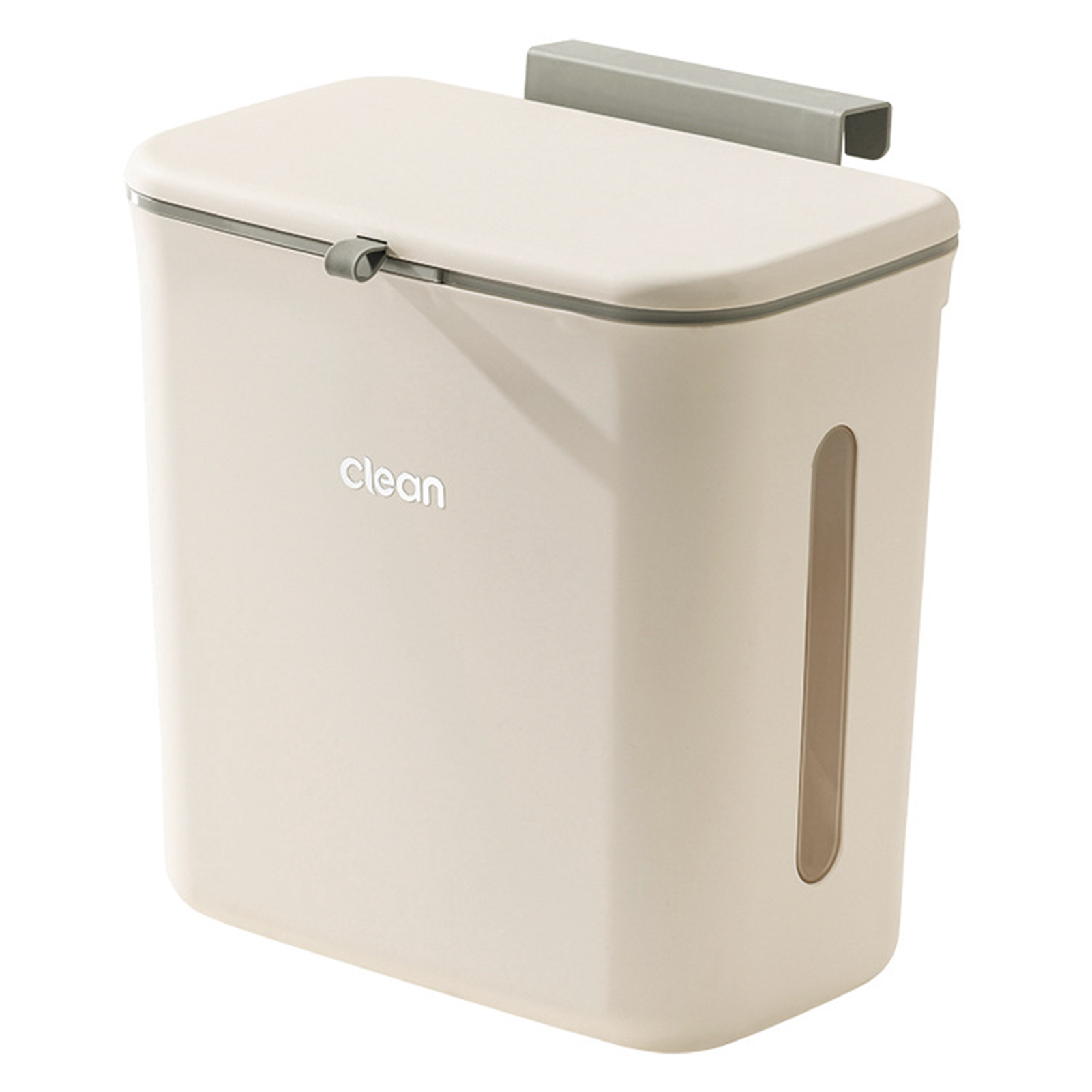 Pontos 12L Kitchen Hanging Trash Can with Lid WallMounted Garbage Can Under Sink Trash Bin Two