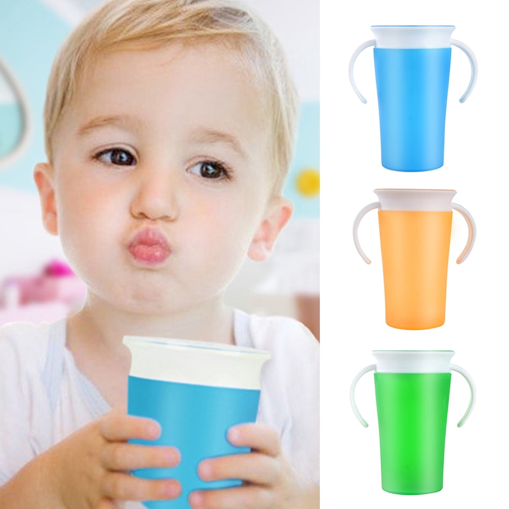 Pontos 260ml 360 Rotary Baby Learning Drinking Cup Leakproof Feeding