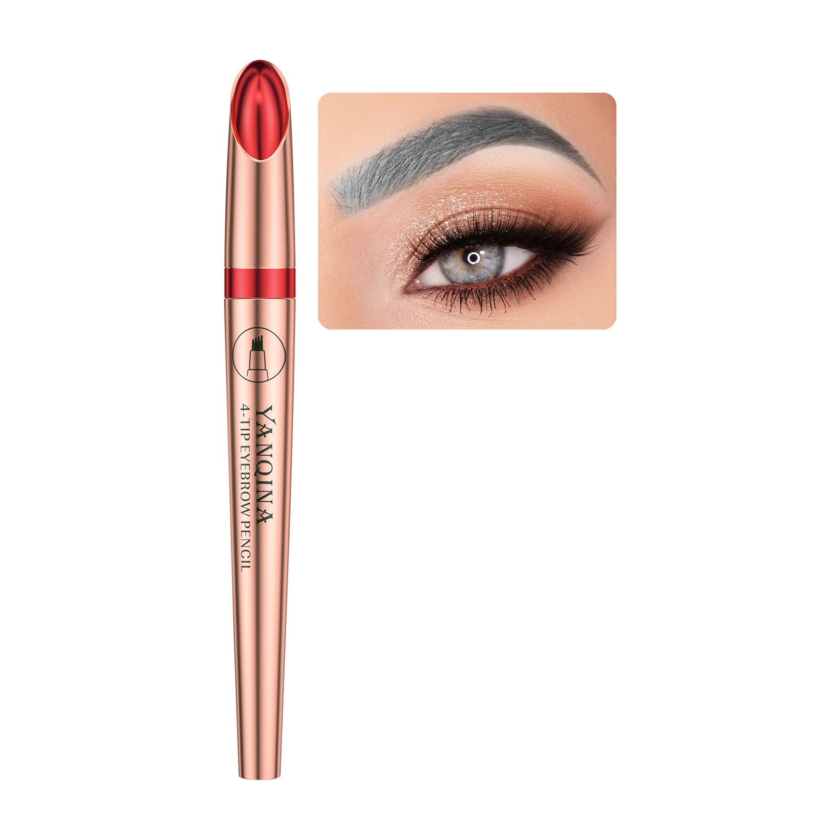 Pontos Eyebrow Pencil Waterproof Fork Tip Design Smudge-Proof Natural ...