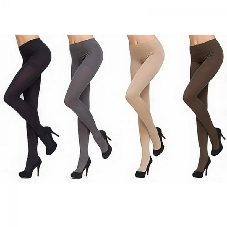 Pontos Fashion Women Thick 120D Stockings Pantyhose Tights Opaque Long  Footed Socks 