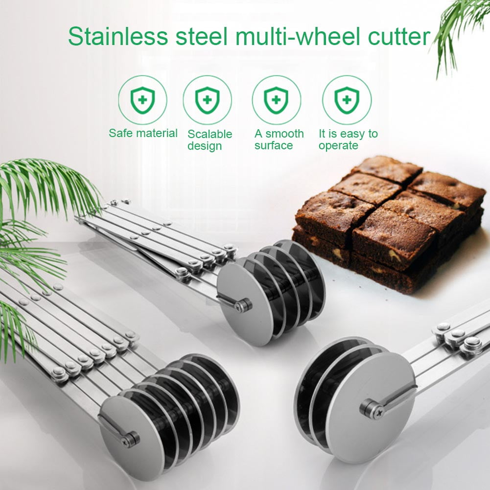 Pontos Stainless Steel 3 5 7 Wheels Roller Dough Cutter Pasta Knife Pastry Baking Tool Walmart