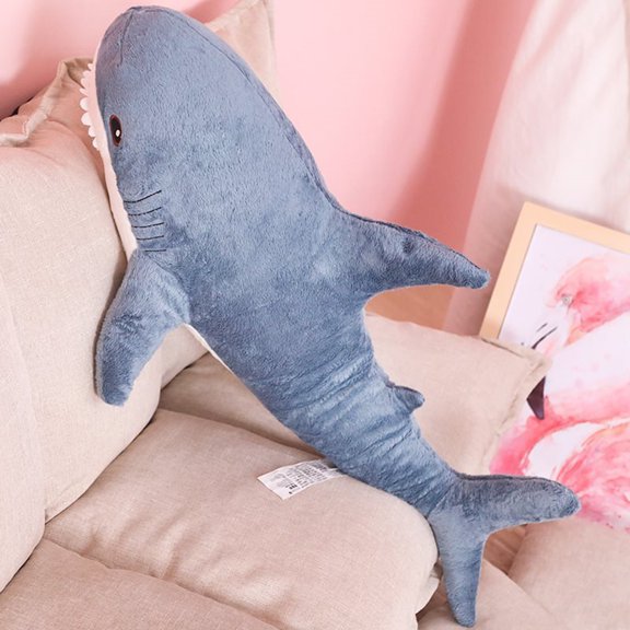 Hevirgo Stuffed Shark Toy Large Size Breathable Non-shedding Vibrant Stuffed Animal Cushion Toy for Sofa Decor