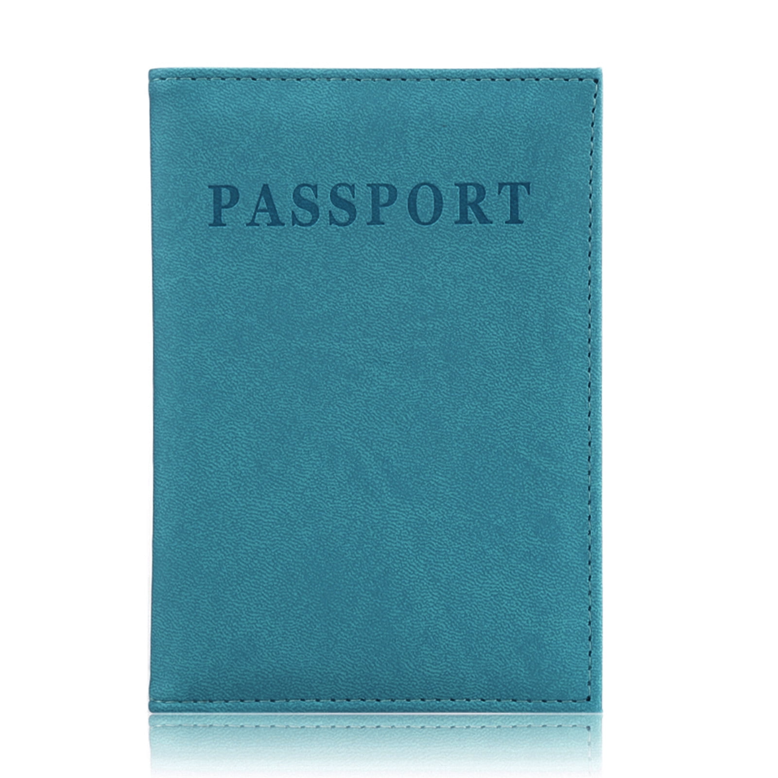 Pontos Travel Passport ID Card Cover Holder Case Faux Leather Protector Skin Organizer
