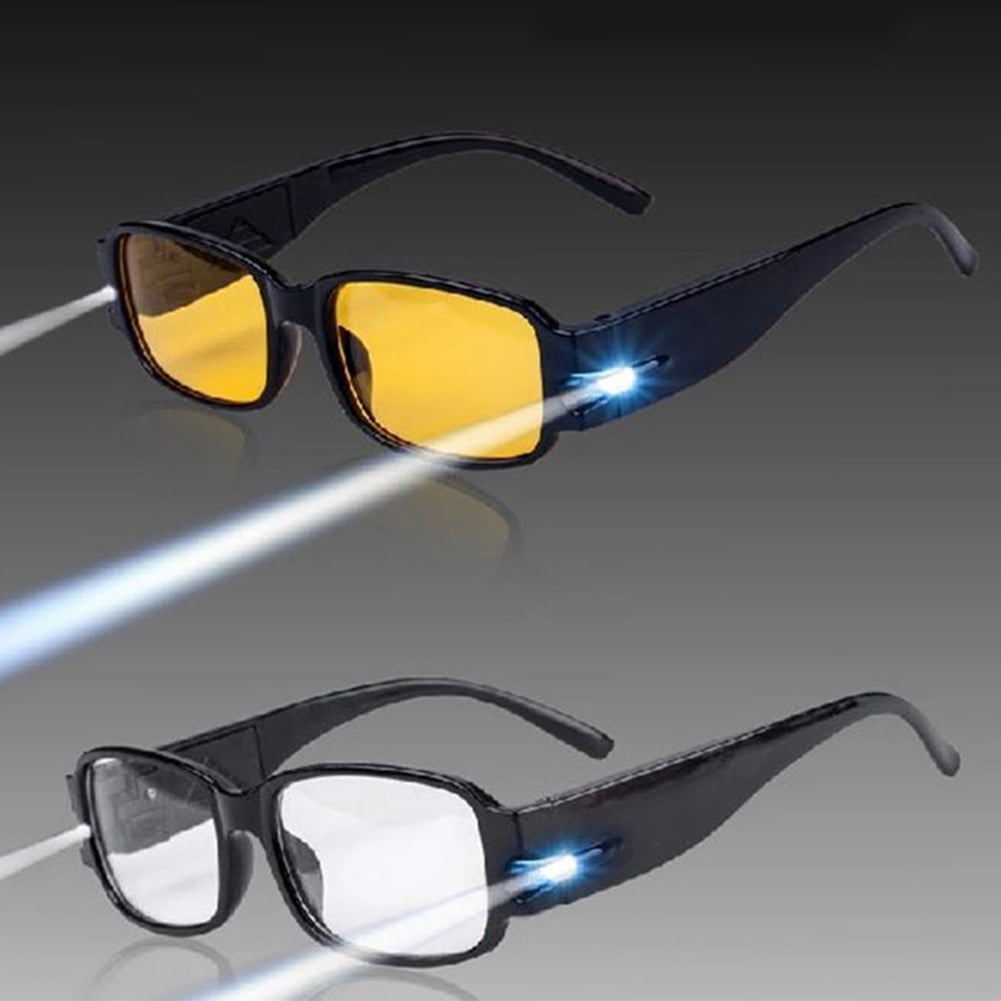 Pontos Unisex Rimmed Reading Eyeglasses Glasses Spectacles Magnifier With Led Light