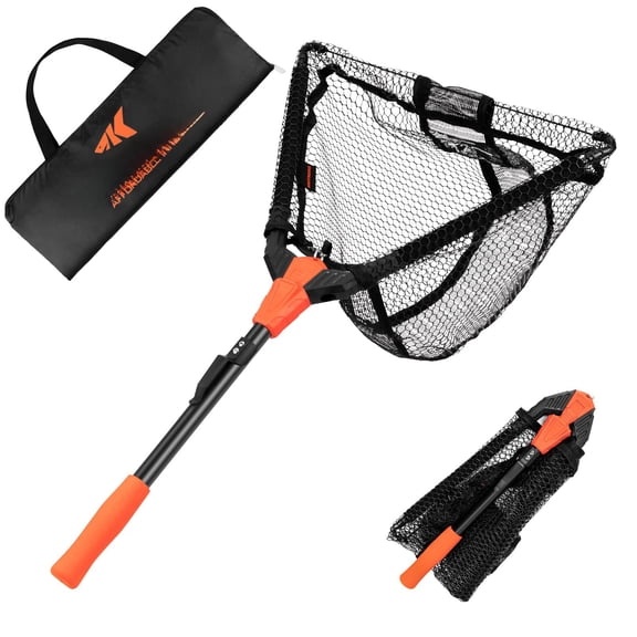 Pontus Fishing Net Foldable & Lightweight Landing With Built In Length Scale Strength Aluminum Handle Gear And Gift For Men