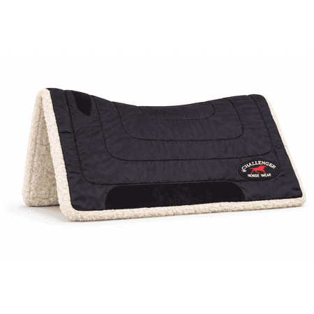 Pony 23"x24" Western Contoured Faux Fur Padded Saddle Pad Black 39143BKP