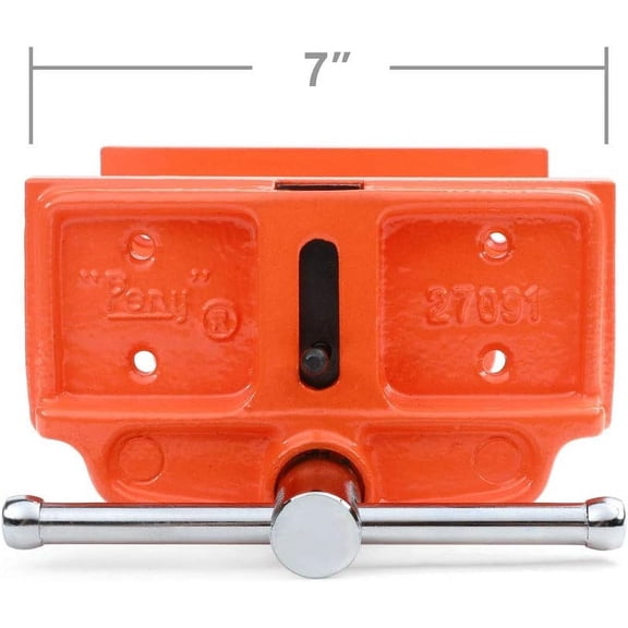Pony 27091 Medium Duty Woodworker's Vise, Orange, Grey, 9-Inch By 7-Inch