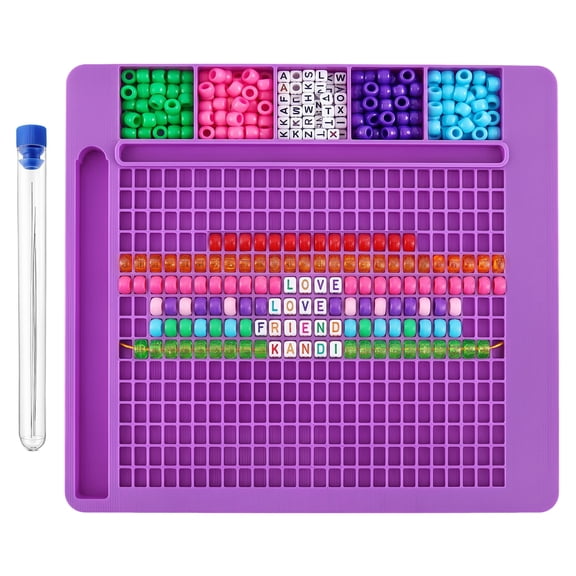 Pony Bead Fast Stringing Tray with 3 Beading Needle and Storage Tube