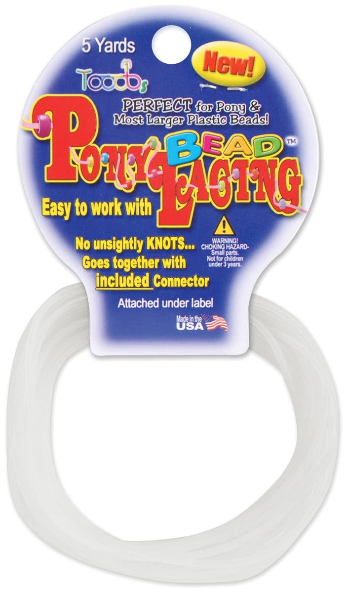 Pony Bead Lacing 2mmX5yd-Frosted