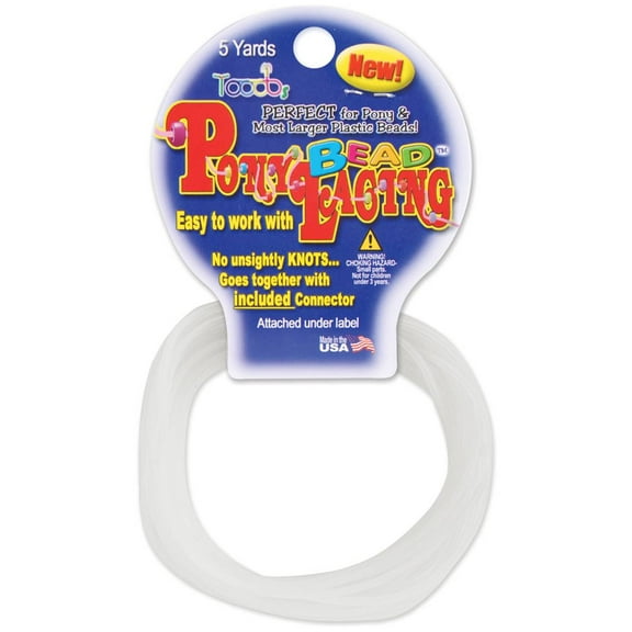 Pony Bead Lacing 2mmX5yd-Frosted